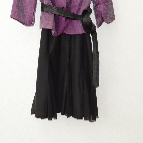 Vintage Victor Costa Metallic Purple Blazer 8 - Picture 5 of 8